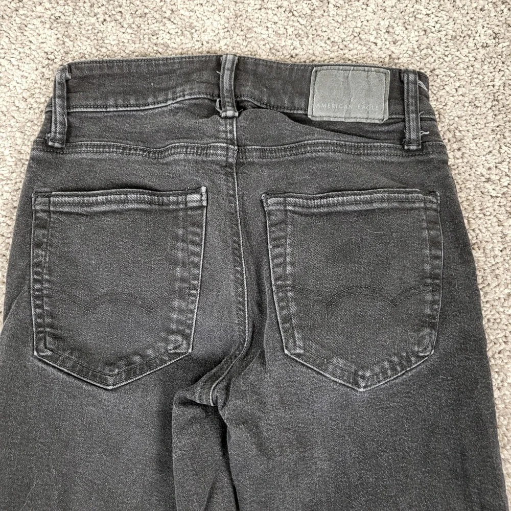 American Eagle Airflex+ Original Straight Jeans Mens 26x30 Black Good Stretch